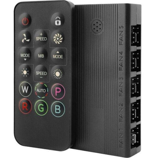 art_tac-hub20mf-hub20bk_2 Controlador Hub Remoto Mars Gaming MF-HUB para Ventiladores ARGB