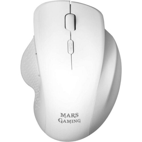 Ratón Gaming Inalámbrico Mars MMWERGO - 3200 DPI - Ergonomía Perfecta - Blanco