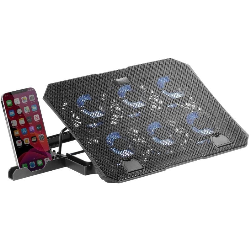 Soporte Refrigerante Mars Gaming MNBC23 - 6 Ventiladores LED para Portátiles hasta 16"