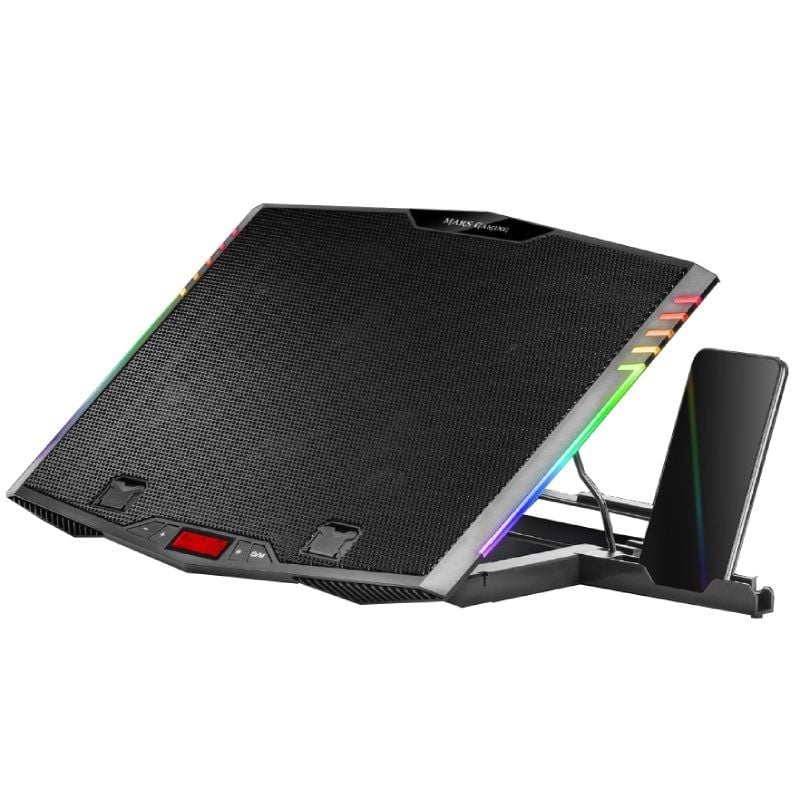 Soporte Refrigerante Mars Gaming MNBC5 para Portátiles 17.3" - 6 Ventiladores + Iluminación LED ARGB