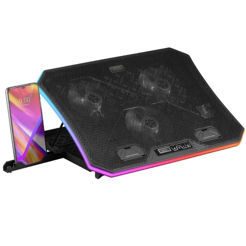 Soporte Refrigerante Mars Gaming MNBC6 - 3 Ventiladores ARGB para Portátiles hasta 19"
