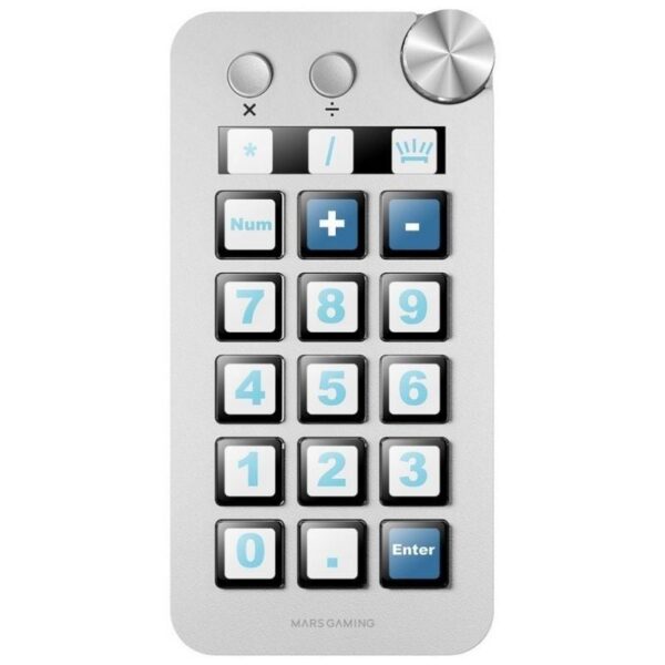 Control Deck Mars Gaming MSD-NEO - 15 Teclas LCD, Rueda y 2 Botones - Blanco