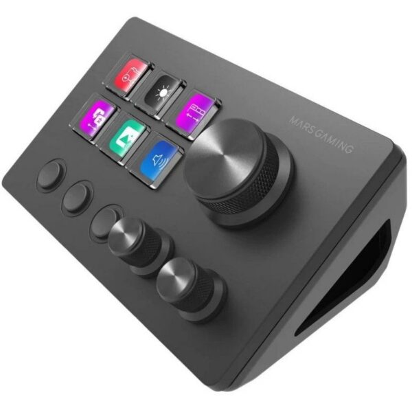 Control Deck Mars Gaming MSD-TWO/ 6 Teclas LCD/ 3 Ruedas/ 3 Botones/ Negro