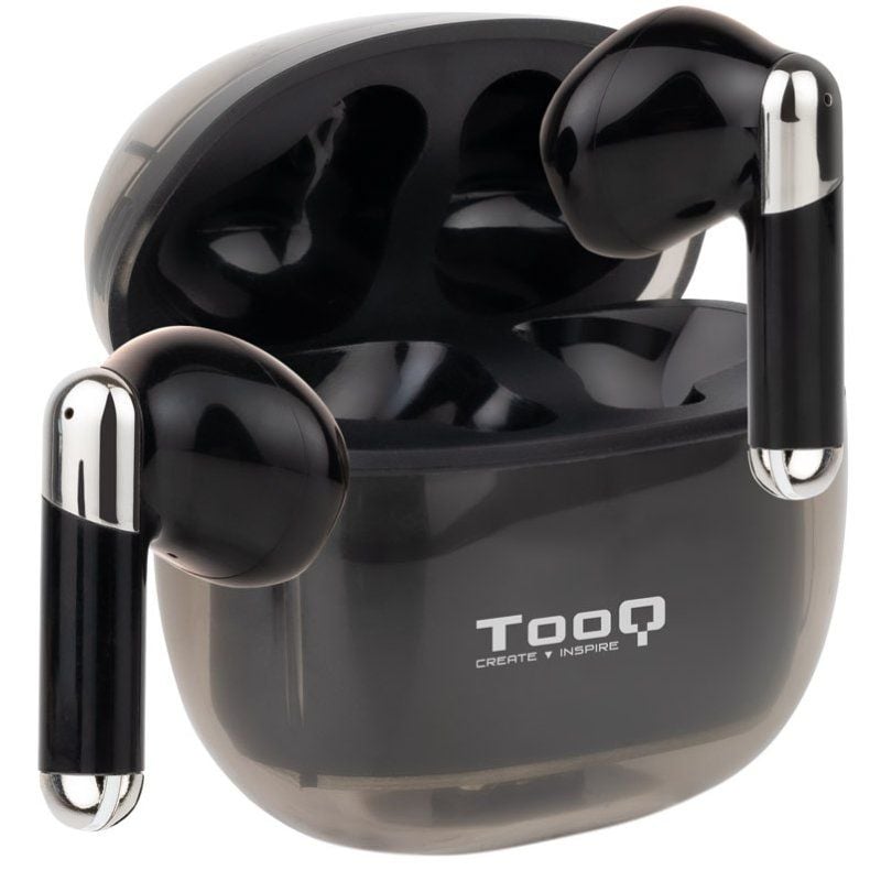 Auriculares Bluetooth TooQ Onyx - 4h Autonomía + Estuche de Carga