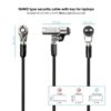 Cable de Seguridad Nano para Portátiles TooQ - 1.5m - Bloqueo con Llave
