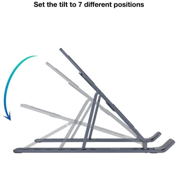 Soporte Elevador TooQ TQLRS0035-AL-G para Portátil/Tablet - 7 Alturas Ajustables
