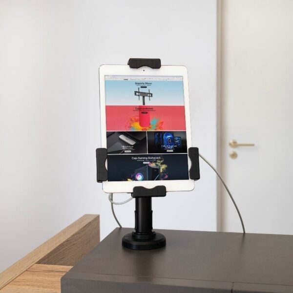 Soporte de Mesa/Pared para Smartphone/Tablet TooQ TQTDS0812/ Antirrobo/ Negro