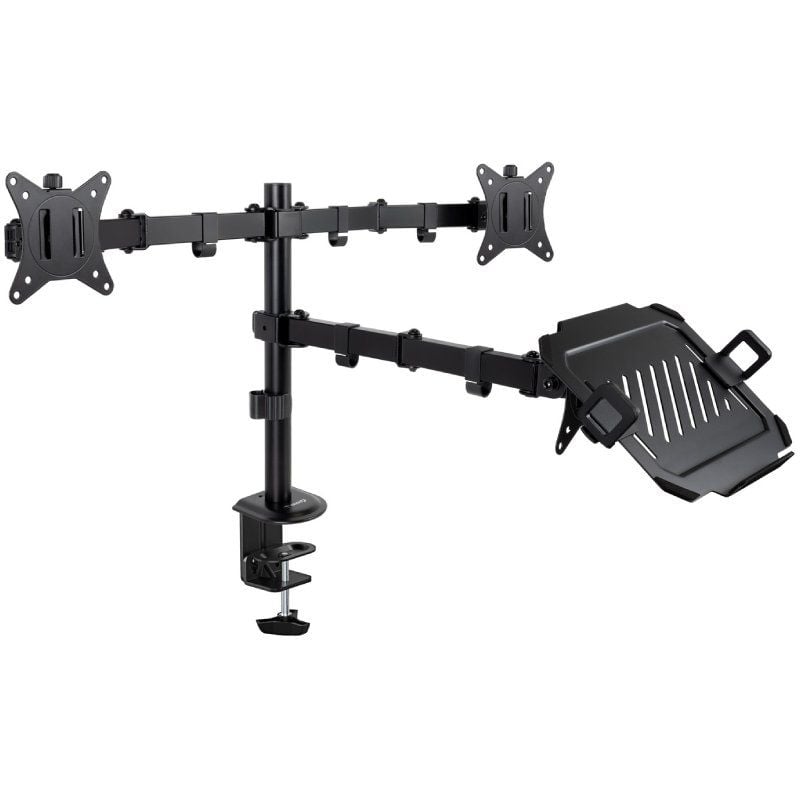 Soporte de Mesa Giratorio para 2 Monitores y Portátil TooQ DB1202TN-B - 9kg