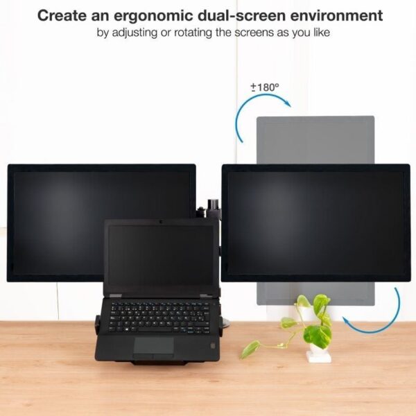 art_too-soporte20db1202tn-b_2 Soporte de Mesa Giratorio para 2 Monitores y Portátil TooQ DB1202TN-B - 9kg