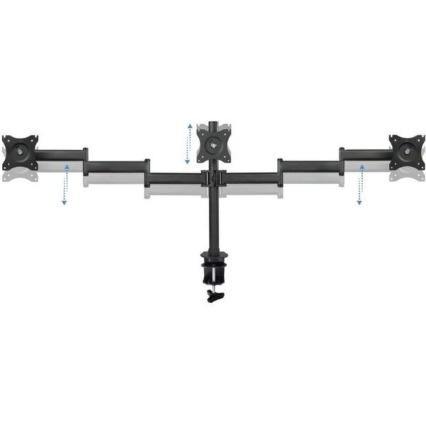 Soporte Giratorio para 3 Monitores TooQ DB1327TN-B - Ajustable y Ergonómico