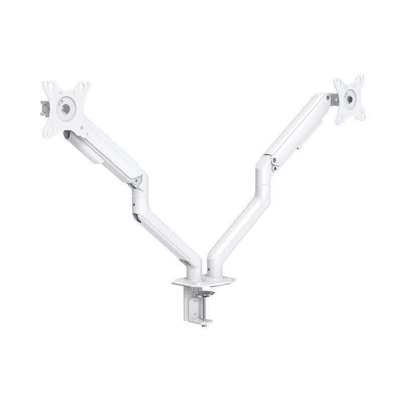 Soporte de Mesa para 2 Monitores TooQ DB4132TNR-W - Giratorio, Inclinable y Regulable