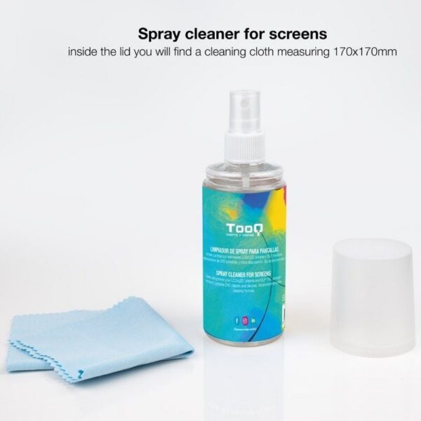 art_too-spray20tqsc0016_2 Kit Limpiador de Pantallas TooQ - Spray 150ml + Paño Microfibra