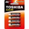 art_tos-pila20r620eco2059490820bl4_1-1 Pack de 4 Pilas AA Toshiba Alkaline - LR6 1.5V - Alcalinas de Larga Duración