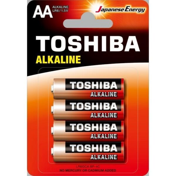 art_tos-pila20r620eco2059490820bl4_1-1 Pack de 4 Pilas AA Toshiba Alkaline - LR6 1.5V - Alcalinas de Larga Duración