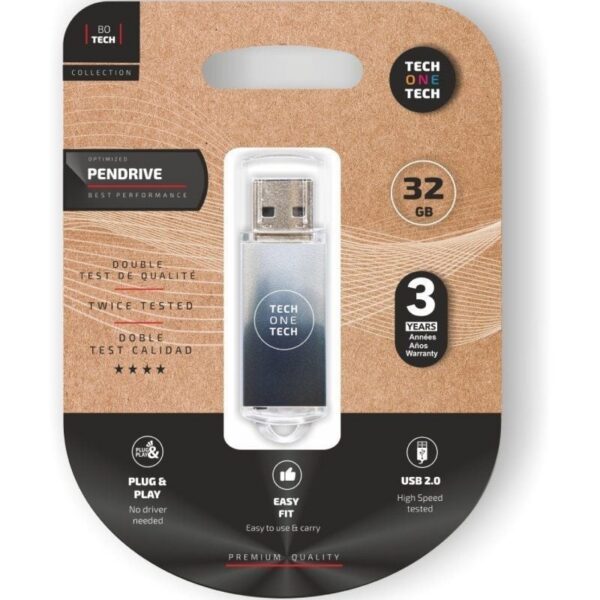 art_tot-be20bk20wh2032gb_1-1 Pendrive 32GB Tech One - Blanco y Negro Degradado - USB 2.0