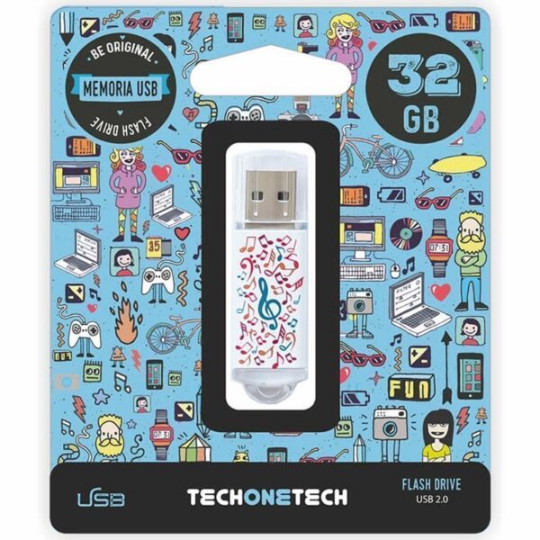 Pendrive 32GB Tech One Tech Music Dream USB 2.0 - Almacenamiento Rápido y Fiable