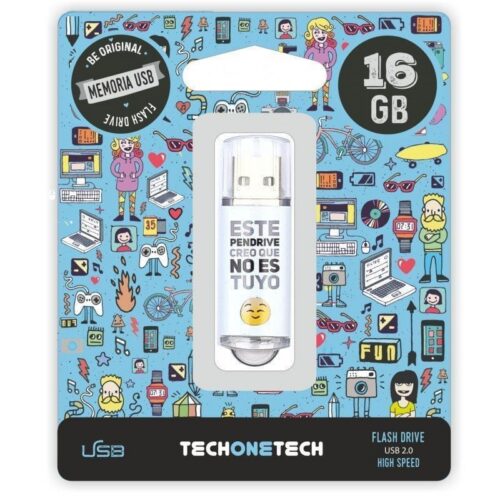 Pendrive 16GB Metal Tech One - USB 2.0, Resistente y Portátil