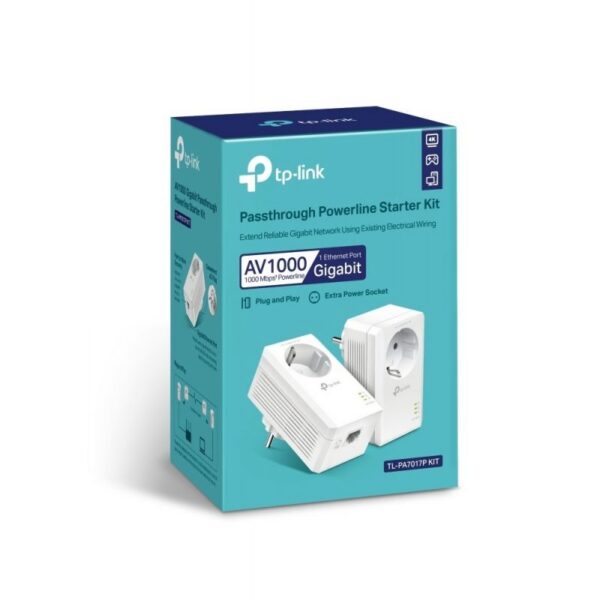 Adaptador Powerline TP-Link TL-PA7017P KIT AV1000 1000Mbps - Conexión Gigabit sin Cables