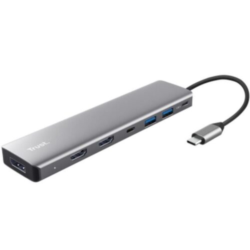 art_tru-hub20dalyx20720en20120gy_1-1 Docking Station USB-C Dalyx 7 en 1 - 4K/HDMI/USB/DisplayPort - Gris