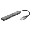 Trust Halyx 4 Puertos USB 2.0 - Hub USB Ultracompacto de Aluminio