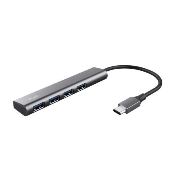 Hub USB-C Trust Halyx - 4 Puertos USB-A 5Gbps, Aluminio, Ultracompacto