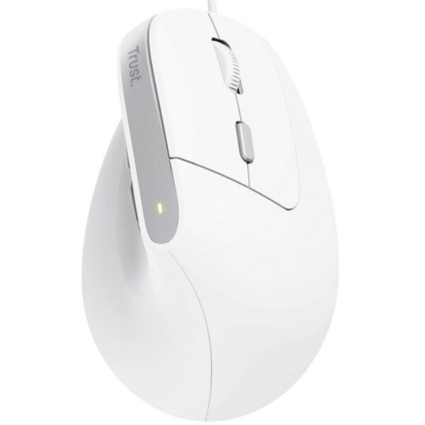 Ratón Vertical Ergonómico Trust Bayo II - 2400 DPI - Blanco