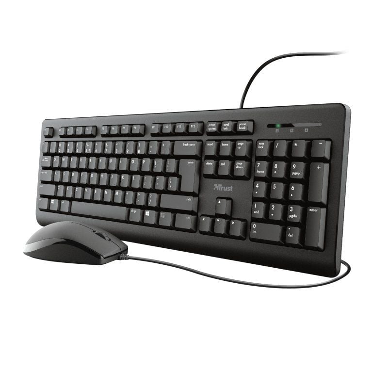 Teclado y Ratón Trust TKM-250 - Pack Básico y Resistente para Oficina