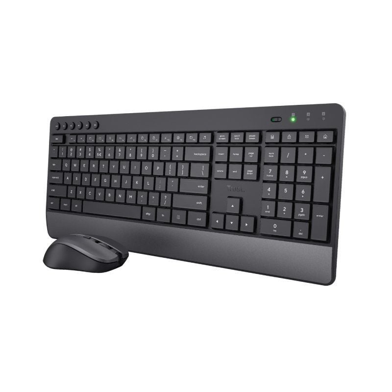 Teclado y Ratón Inalámbricos Trust Trezo - Silenciosos y Ecológicos