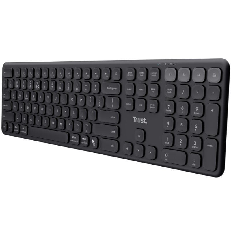 Teclado Inalámbrico Bluetooth Trust Vaiya - Multidispositivo y Compacto