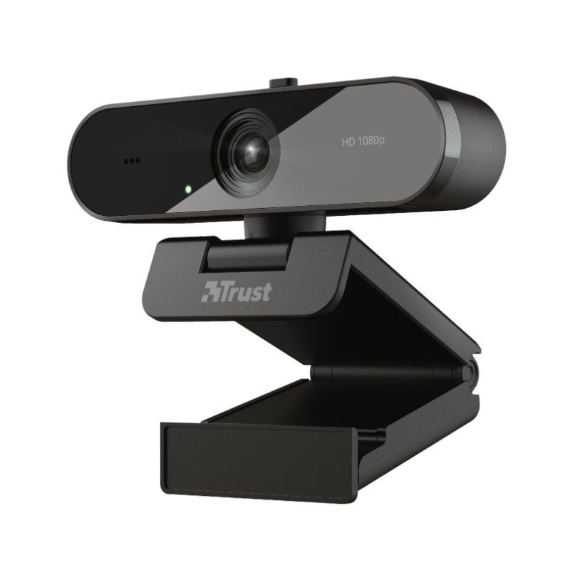 Webcam Trust TW-200 Full HD 1080p con Micrófono y Filtro de Privacidad
