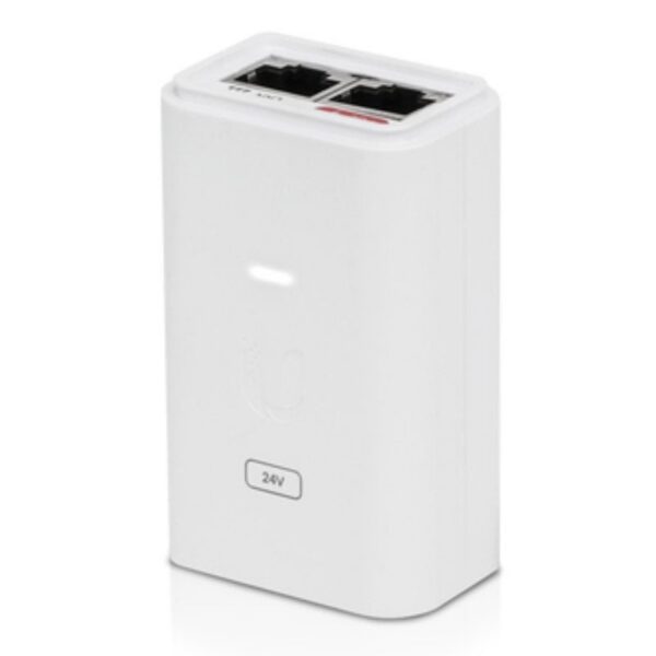 Alimentador PoE Ubiquiti POE-24-7W-G-WH - 24V 0.3A Gigabit con Protección Avanzada