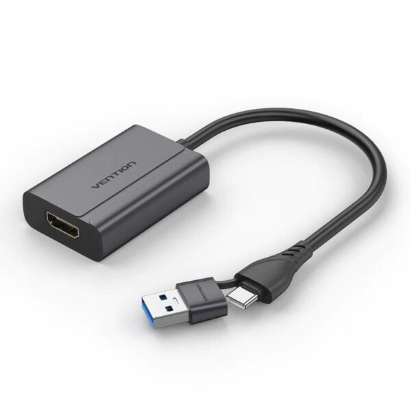 Adaptador HDMI USB-C a USB-A + HDMI - 1080p@60Hz - 15 cm