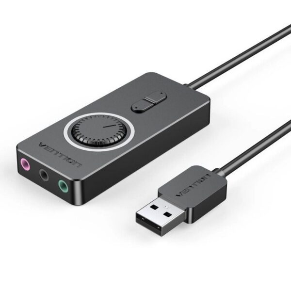 Tarjeta de Sonido USB Vention CDRBB - 3x Jack 3.5mm, Alta Calidad y Compatibilidad Universal