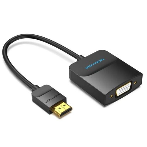 Conversor HDMI a VGA Negro - Resolución Full HD 1080p - 15cm