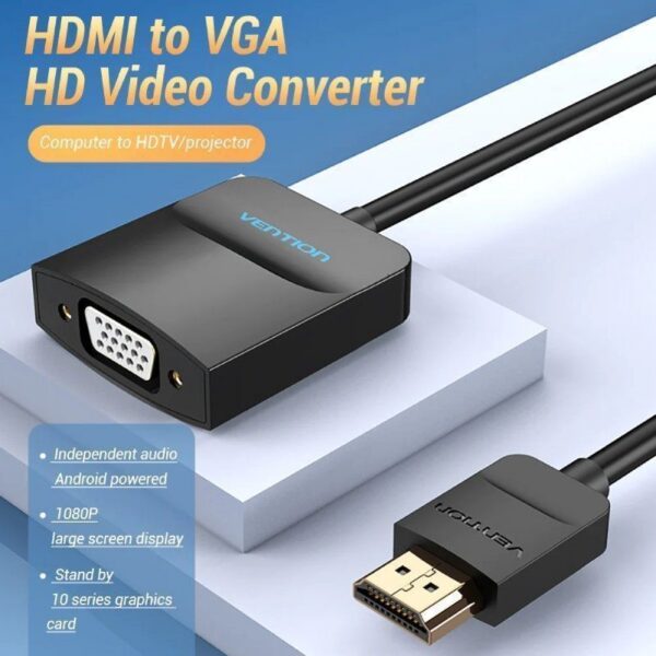 art_ven-adp20conv2042154_2 Conversor HDMI a VGA Negro - Resolución Full HD 1080p - 15cm