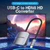 Conversor USB-C a HDMI 4K - Cable de 15cm para TV, Monitor o Proyector