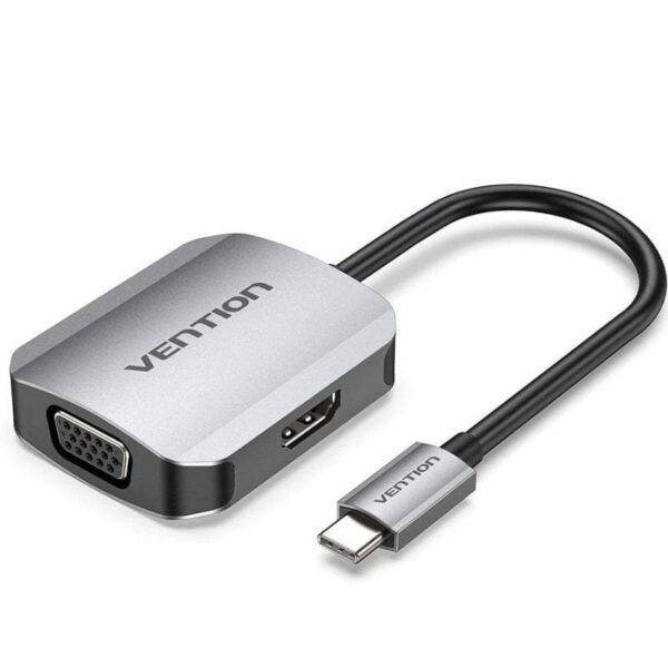 Conversor USB-C a HDMI/VGA 4K - Cable Adaptador Multifunción 15cm