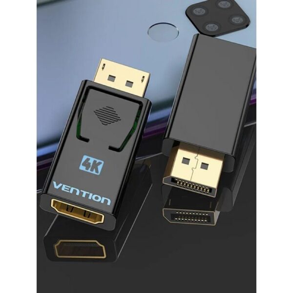 art_ven-adp20hbmb0_2 Adaptador DisplayPort a HDMI Vention - 1080P 60Hz, Chapado en Oro, Compatibilidad Universal