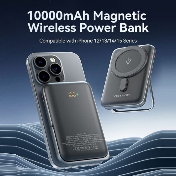 Powerbank 10000mAh Vention - Carga Rápida 20W y Wireless