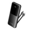 art_ven-bat20fhob0_1 Powerbank 10000mAh Vention - 22.5W, Negro - Incluye Cables USB-C y Lightning