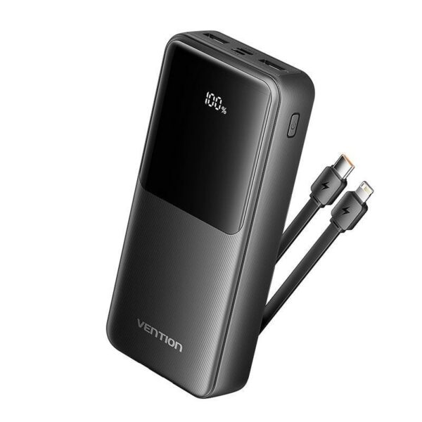 Powerbank Vention 20000mAh 22.5W - Carga Rápida y Dual USB-C/Lightning