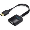 Conversor HDMI a VGA con Audio 3.5mm - 20cm - Negro
