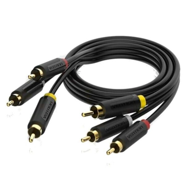 art_ven-cab20bcabh_1-1 Cable Estéreo Vention 3x RCA Macho - 3x RCA Macho, 2m, Negro