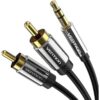 Cable Estéreo Vention BCFBI - 3.5mm a 2x RCA Macho - 3m - Negro