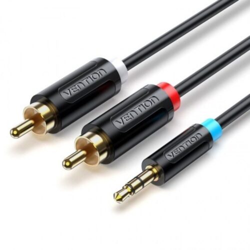 art_ven-cab20bclbg_1-1 Cable Estéreo Vention BCLBG/ Jack 3.5 Macho - 2x RCA Macho/ 1.5m/ Negro