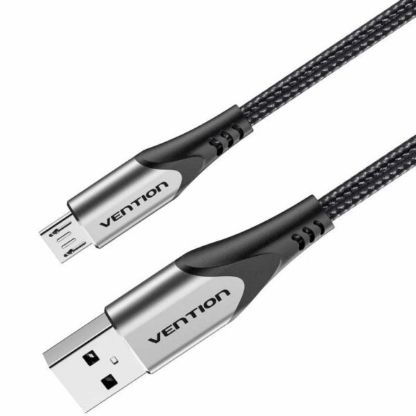 art_ven-cab20coahh_1-1 Cable USB 2.0 Reversible Vention - Carga Rápida 3A, 480Mbps, 2m - Gris