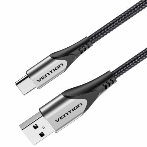 art_ven-cab20codhh_1-1 Cable USB-C Vention 2m Gris - Carga Rápida 60W y Transferencia 480Mbps