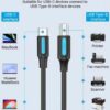 art_ven-cab20cqubf_2 Cable USB 2.0 Tipo-C a Tipo-B para Impresoras - 1m - 480 Mbps - Negro