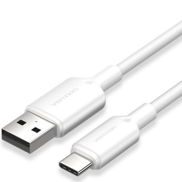 art_ven-cab20ctqwf_1-1 Cable USB 2.0 Tipo-C a USB-A, 1m, 60W, Blanco - Alta Velocidad y Durabilidad