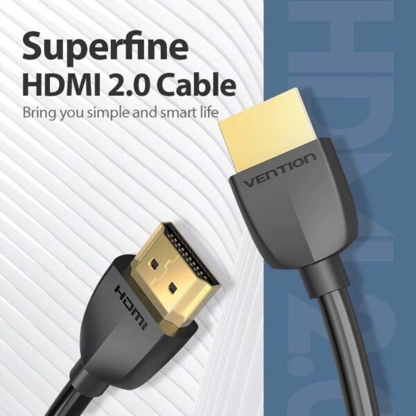 Cable HDMI 2.0 4K Ultra HD - 50 cm - Negro - Alta Velocidad y Portátil